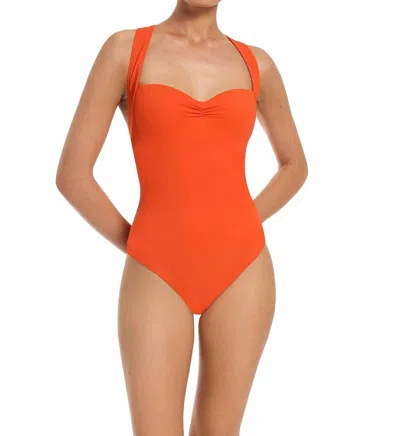 Jets Et Infinity One Piece In Coral In Orange