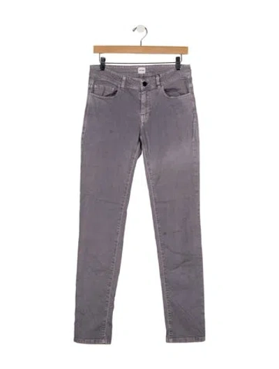 Pre-owned Jetset Mid-rise Skinny Leg Jeans In Purple