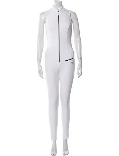 Pre-owned Jetset Mock Neck Ski Suit In White