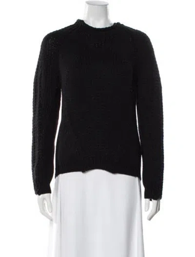 Pre-owned Jetset Wool Crew Neck Sweater In Black