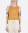 Jetty Deuces Tank In Mustard In Brown
