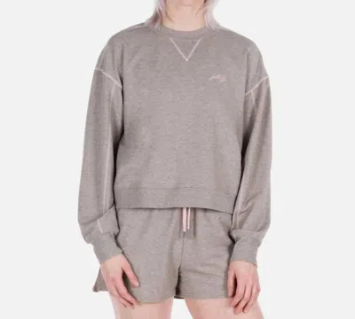 Jetty Lily Crewneck Sweatshirt In Warm Grey In Multi