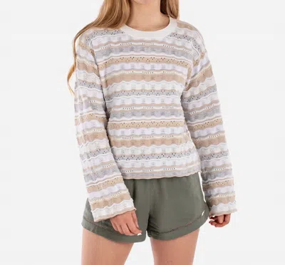 Jetty Lockwood Pointelle Sweater In Neutral In Multi