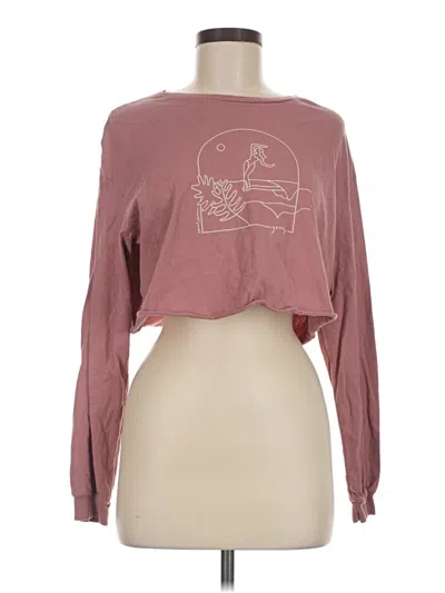 Pre-owned Jetty Long Sleeve T-shirt In Burgundy
