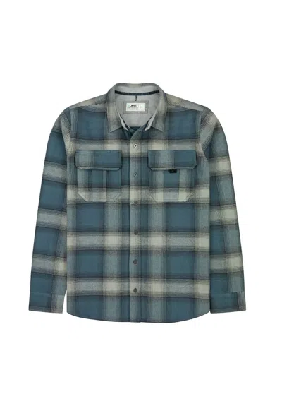 Jetty Men's Arbor Flannel Shirt In Grey