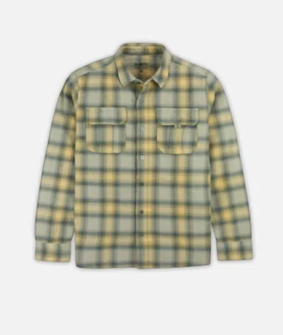 Jetty Men's Arbor Flannel Shirt In Tan In Green