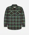 Jetty Men's Breaker Flannel Shirt In Agave In Grey