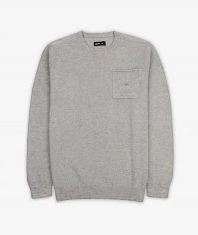 Jetty Men's Brine Long Sleeve Sweater In Heather Grey