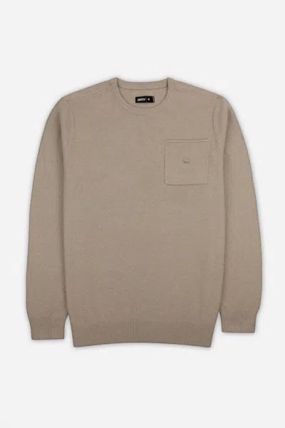Jetty Men's Brine Sweater In Tan In Brown