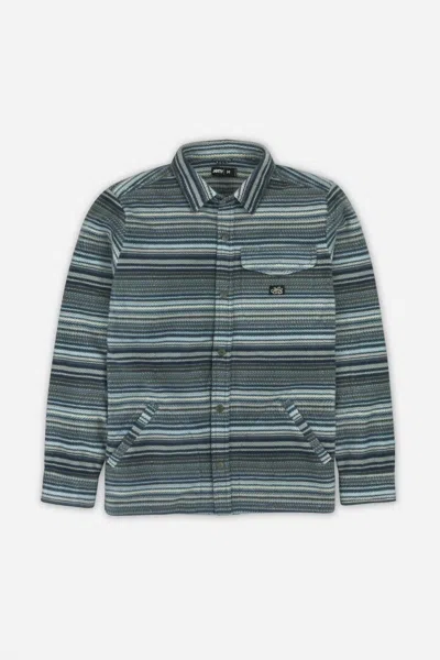 Jetty Men's Concordia Fleece Jac Shirt In Blue In Multi