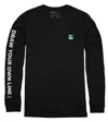 Jetty Men's Draw Your Own Line Long Sleeve T-shirt In Black In Black