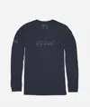 Jetty Men's Fins Long Sleeve Tee In Navy In Blue
