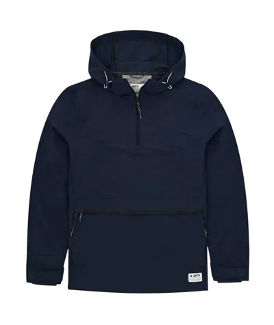 Jetty Men's Halifax Pullover Jacket In Carbon In Blue