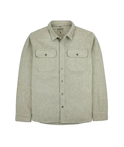 Jetty Men's Horizon Heavy Duty Cotton Work Shirt In Tan In Green
