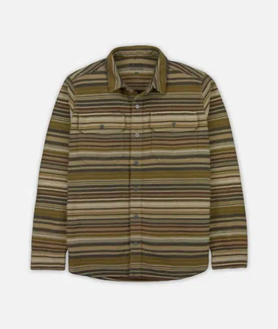 Jetty Men's Horizon Heavy Duty Flannel Top In Green In Brown