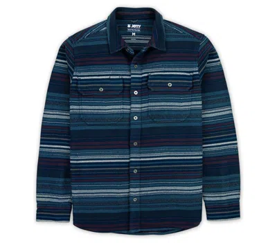 Jetty Men's Horizon Heavyweight Flannel Shirt In Navy In Blue