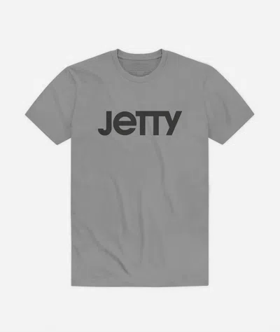 Jetty Men's Logo Short Sleeve Tee In Grey In Gray