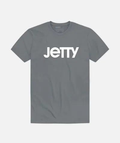 Jetty Men's Logo Short Sleeve Tee In Storm In Gray