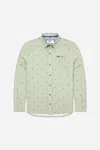 Jetty Men's Longwood Stretch Longsleeve Woven Shirt In Sage In Multi
