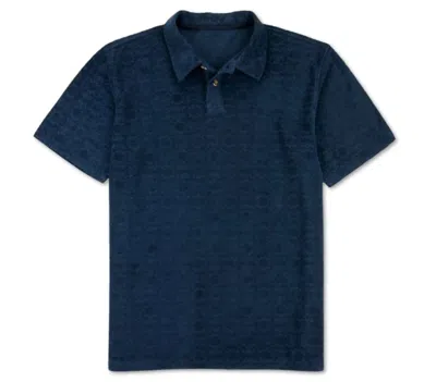 Jetty Men's Manahawkin Jacquard Polo In Navy In Blue