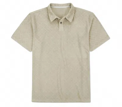 Jetty Men's Manahawkin Jacquard Polo In Pumice In Gray