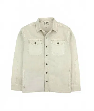 Jetty Men's Mccaffrey Work Shirt In Pumice In White