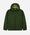 Jetty Men's Puffer Coat Jacket In Military In Green