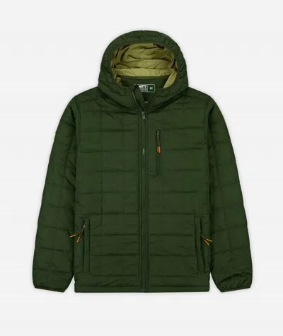 Jetty Men's Puffer Coat Jacket In Military In Green