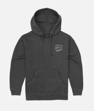 Jetty Men's Rainbow Trout Hoodie In Charcoal In Gray