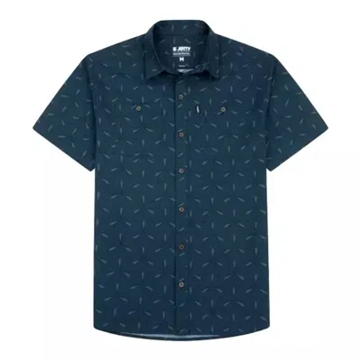 Jetty Men's Seabrite Cotton Shirt In Navy In Blue