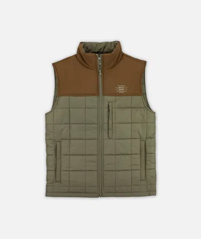 Jetty Men's Terrace Puffer Vest In Falcon In Green