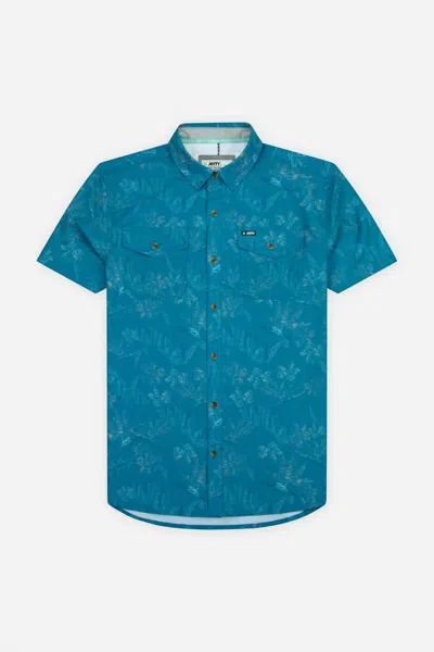 Jetty Men's Wellspoint Short Sleeve Woven Shirt In Pacific In Blue