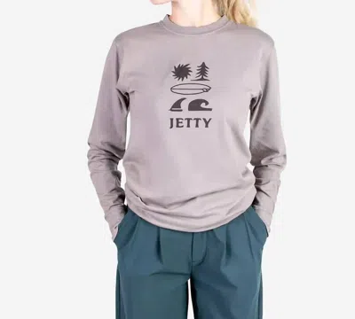 Jetty Terrains Long Sleeve Top In Grey In Gray