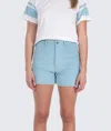 Jetty Wale Corduroy Shorts In Light Blue In Blue