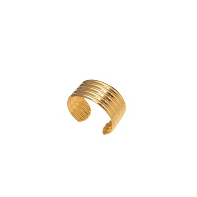 Jeunesse Dorée Paris Women's Picot - Statement Bangle Gold Plated Bracelet
