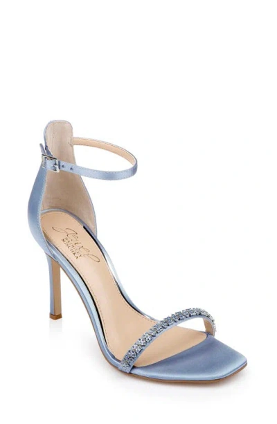 Jewel Badgley Mischka Adriane Jeweled Strap Sandal In Steel Blue