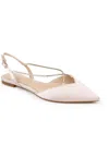 JEWEL BADGLEY MISCHKA ALANNA WOMENS SATIN SLIP-ON BALLET FLATS