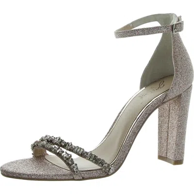 Jewel Badgley Mischka Alia Womens Satin Dressy Ankle Strap In Multi