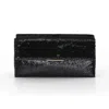 Jewel Badgley Mischka Angel Soft Faux Pony Hair Envelope Clutch In Black