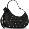 Jewel Badgley Mischka Arabella Studded And Bow Shoulder Clutch In Black