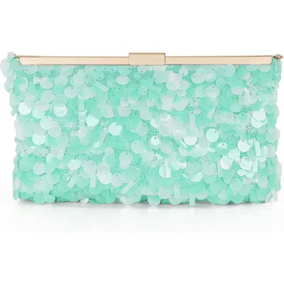 Jewel Badgley Mischka Briar Mixed Sequin Hinged Frame Clutch