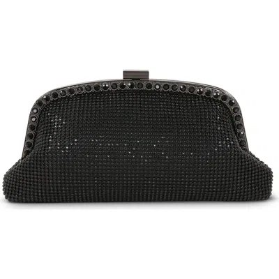 Jewel Badgley Mischka Brielle Crystal Pouch Clutch In Black