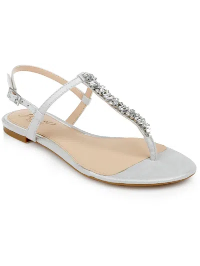 BADGLEY MISCHKA Womens Gold Ankle Strap Padded Bow Accent Glitter Tess Square Toe Block Heel Buckle Dress Heeled main image 1