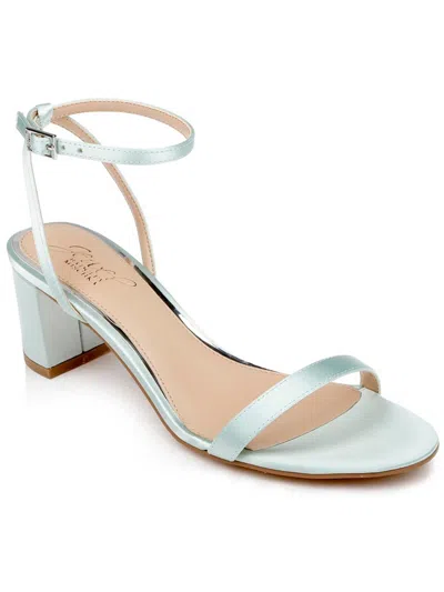 Jewel Badgley Mischka Danni Ii Womens Shimmer Dressy Heels In Green