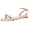 Jewel Badgley Mischka Daria Womens Embellished Glitter Ankle Strap In Multi