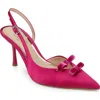 Jewel Badgley Mischka Ellery Slingback Pointed Toe Pump In Pink