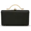 Jewel Badgley Mischka Emma Satin Minaudiere With Outer Pocket In Black