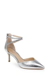 Jewel Badgley Mischka Emmi Ankle Strap Pointed Toe Pump