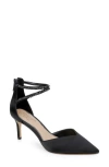 Jewel Badgley Mischka Emmi Ankle Strap Pointed Toe Pump In Black