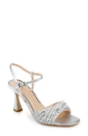 Jewel Badgley Mischka Fanny Ankle Strap Sandal In Silver